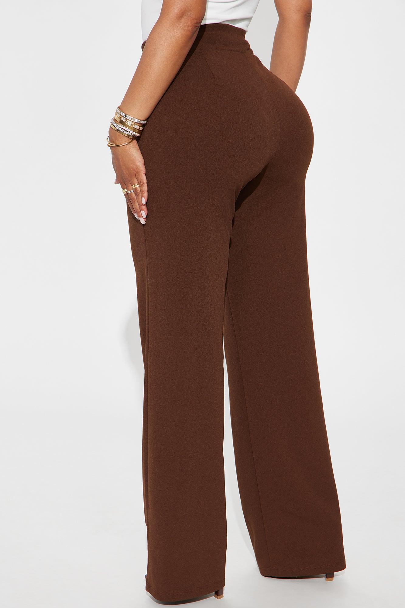 Office Tea Straight Leg Trouser Pant - Chocolate Product Image
