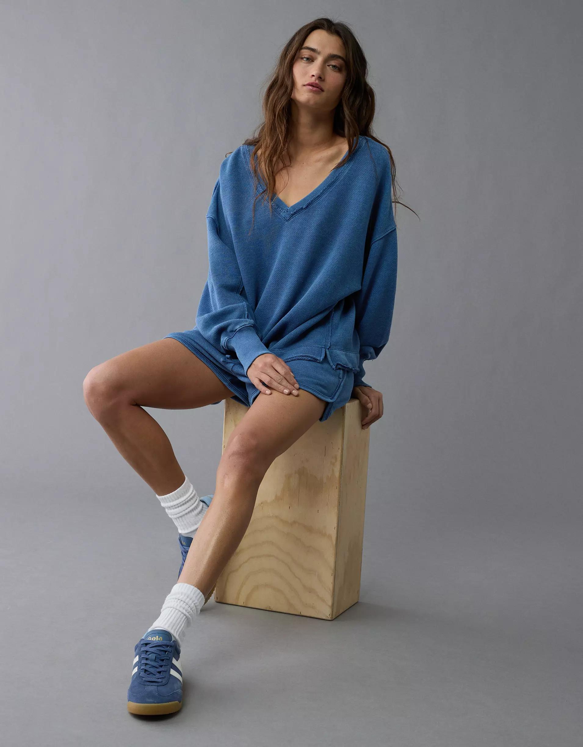 AE Saltwash Double V-Neck Sweatshirt Product Image