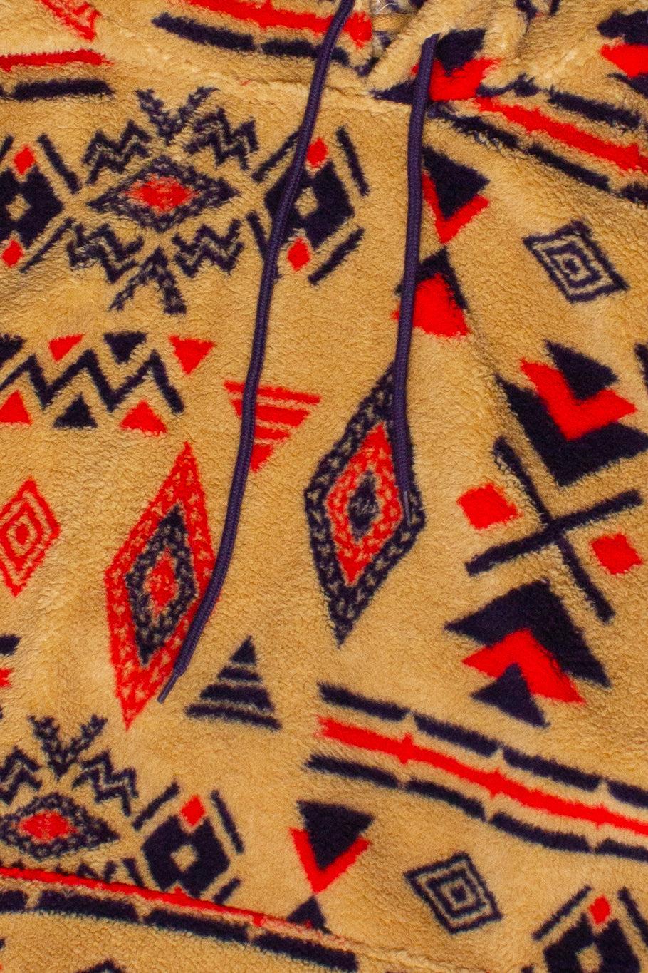 Southwest Pattern Sherpa Hoodie Product Image