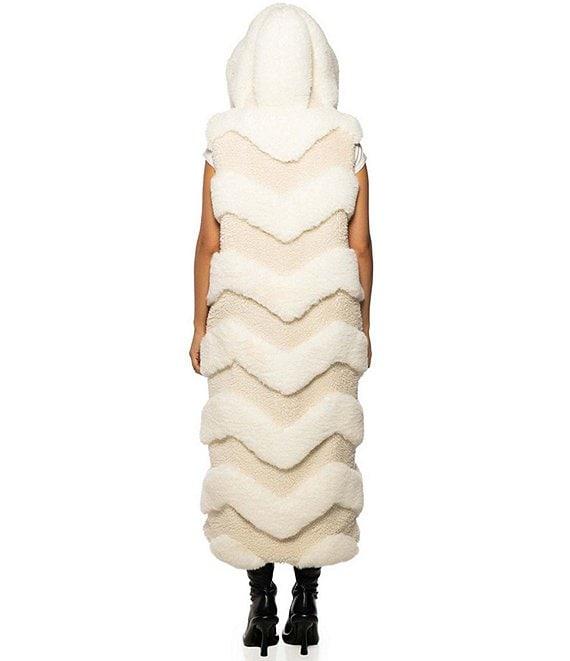 Azalea Wang Jemi Sleeveless Faux Fur Collared Long Vest Product Image