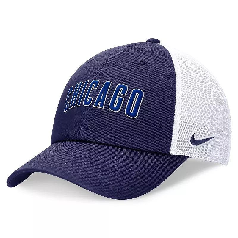Mens Nike Royal Chicago Cubs Evergreen Wordmark Trucker Adjustable Hat Product Image