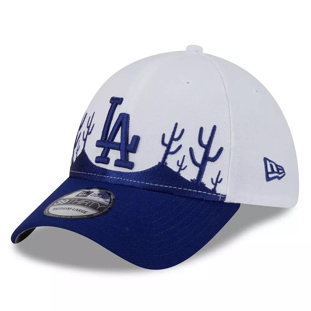 Men's New Era  White/Royal Los Angeles Dodgers 2025 Spring Training Landscape 39THIRTY Flex Hat, Size: Small/Medium Product Image