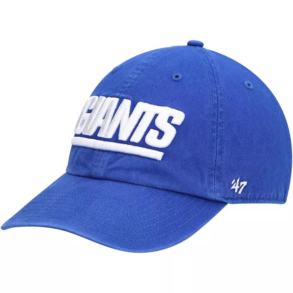 Men's '47 Royal New York Giants Clean Up Script Adjustable Hat, Blue Product Image