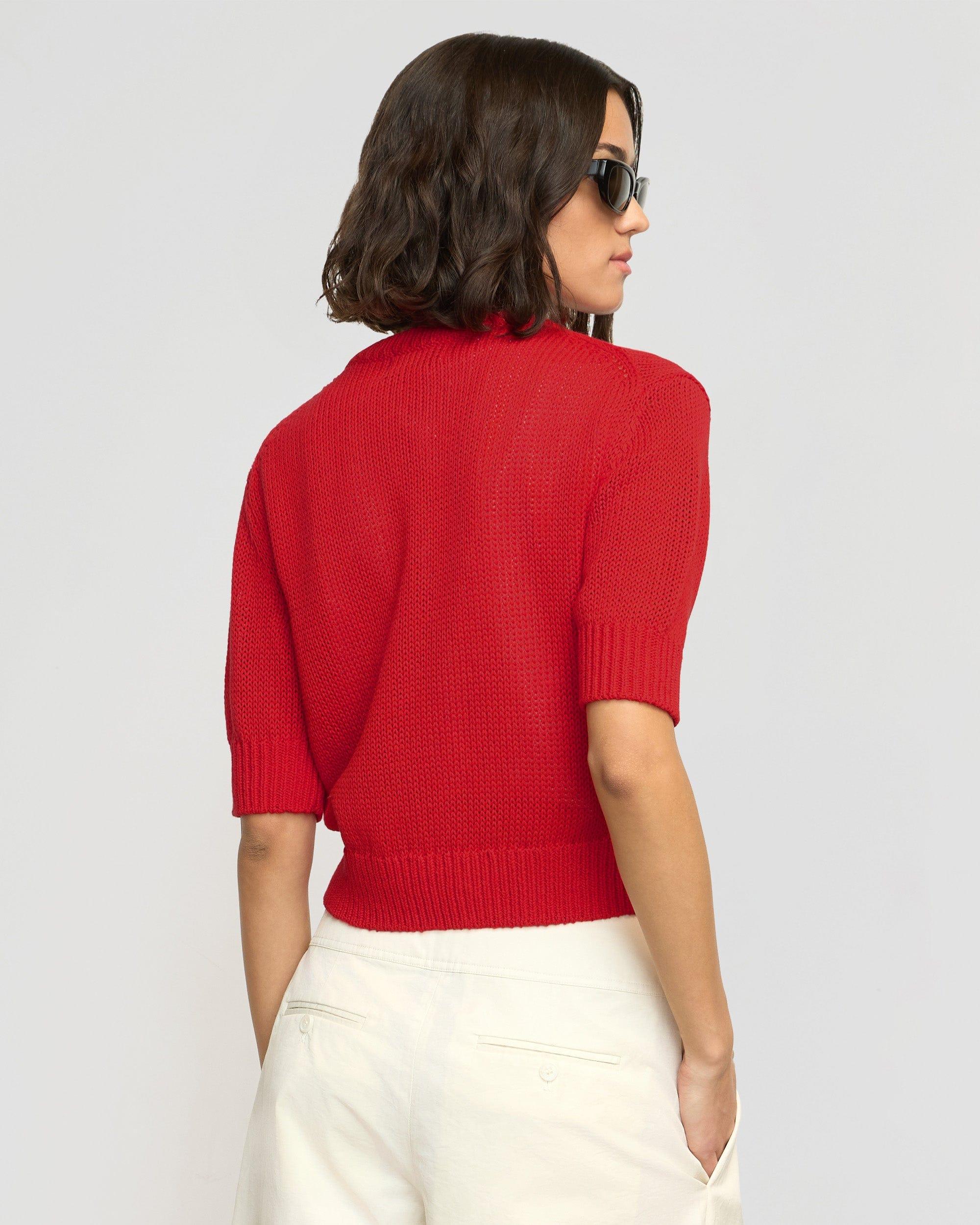 Heidi Pullover Short-Sleeve Knit Top Product Image