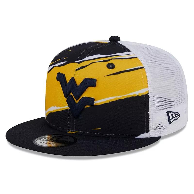 Men's New Era Navy West Virginia Mountaineers Tear Trucker 9FIFTY Snapback Hat, Blue Product Image