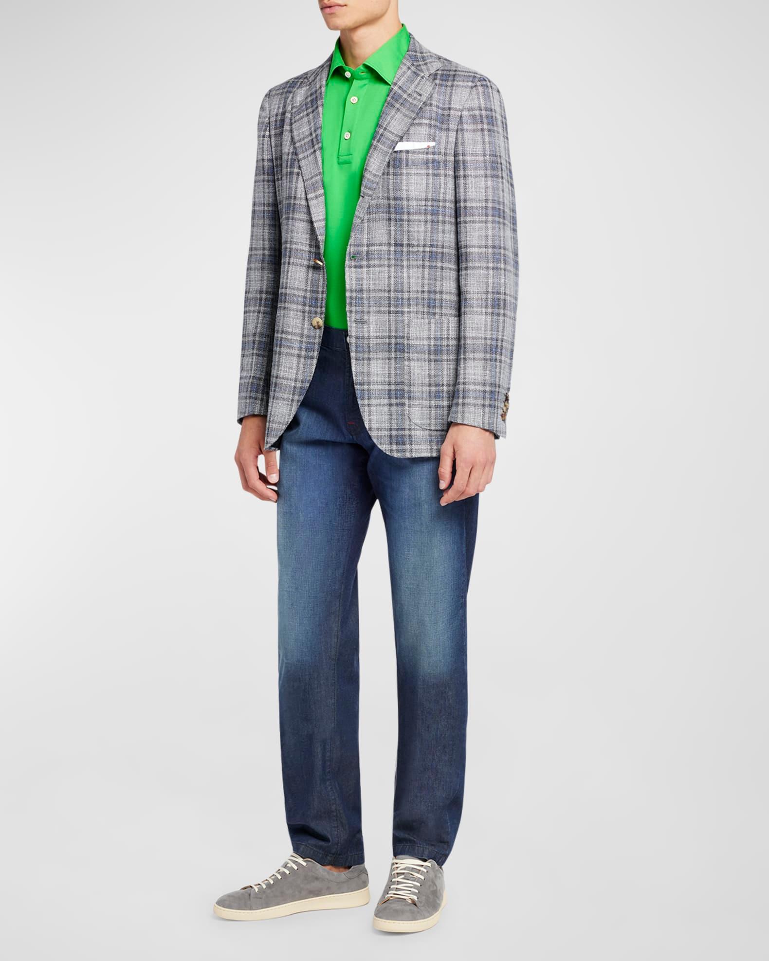 Men's Cashmere-Wool Plaid Sport Coat Product Image