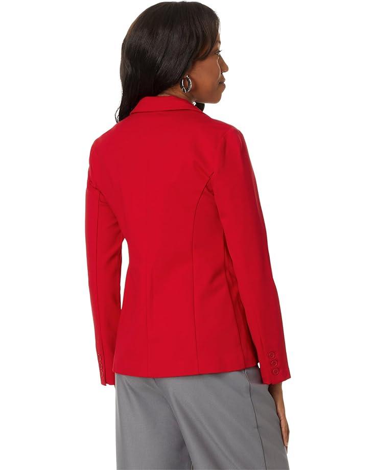 Fitted Blazer With Ruched Sleeves Product Image