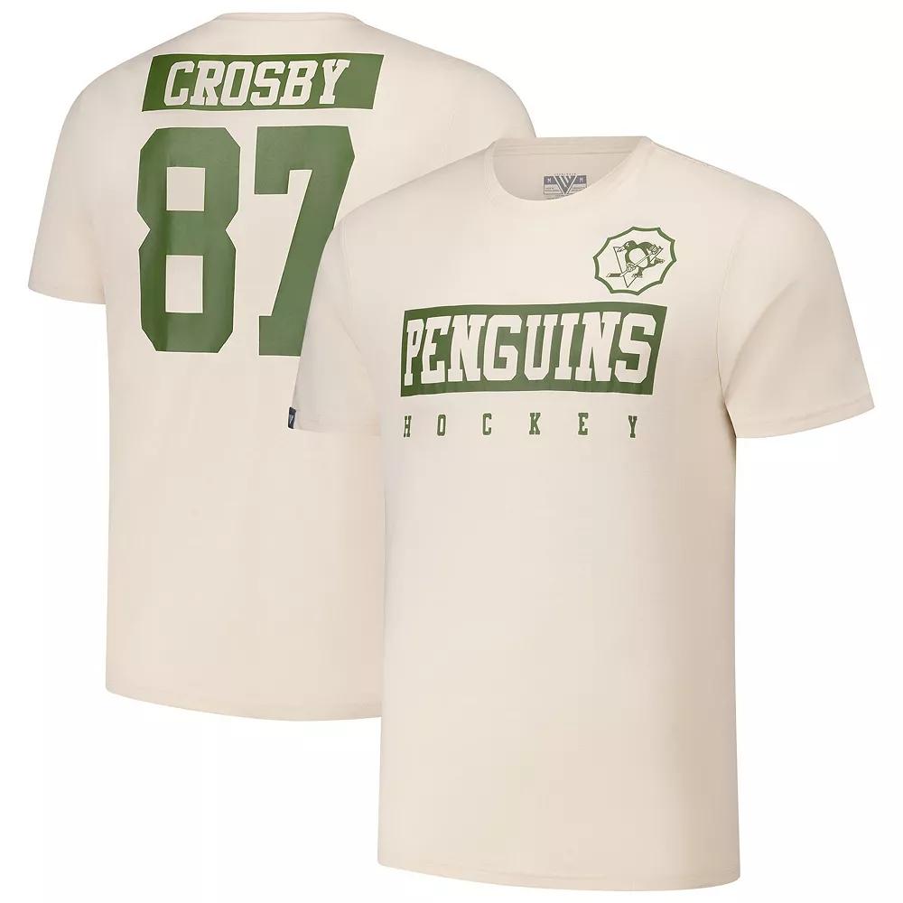 Men's Levelwear Sidney Crosby Khaki Pittsburgh Penguins 2024 NHL Military Appreciation Richmond Delta Player Name & Number T-Shirt,  Product Image
