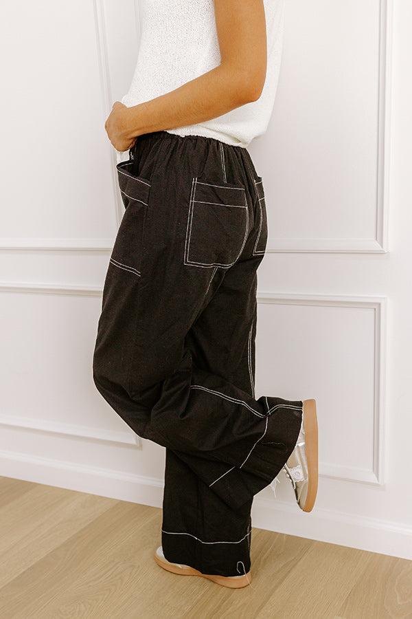 The Brynlee High Waist Wide Leg Pants in Black Product Image