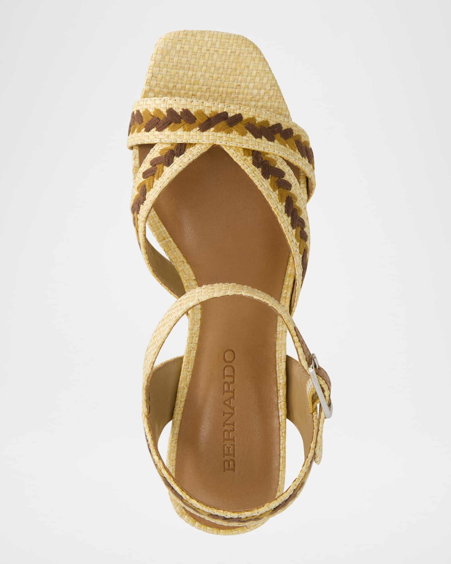 Liana Raffia Ankle-Strap Platform Sandals Product Image