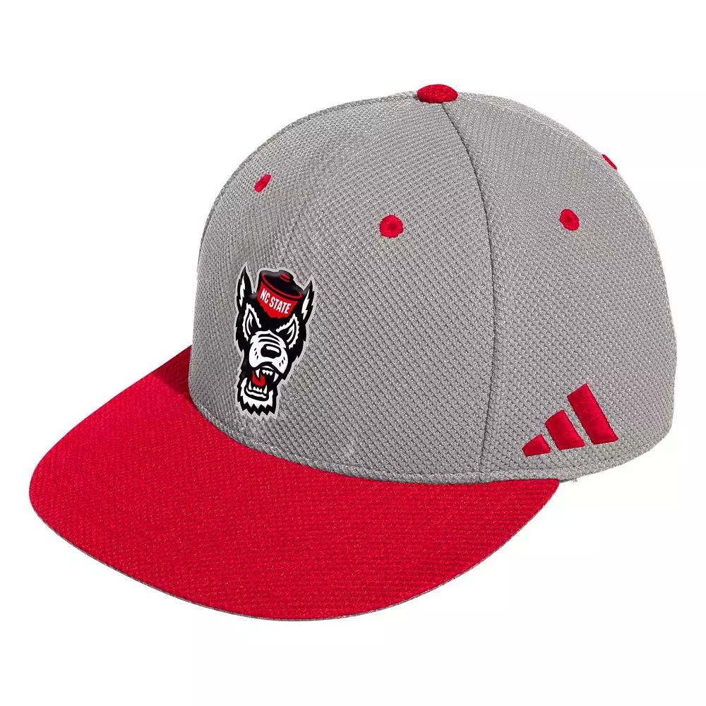 Men's adidas Gray NC State Wolfpack On-Field Baseball Fitted Hat, Size: 7 3/4, Nst Grey Product Image