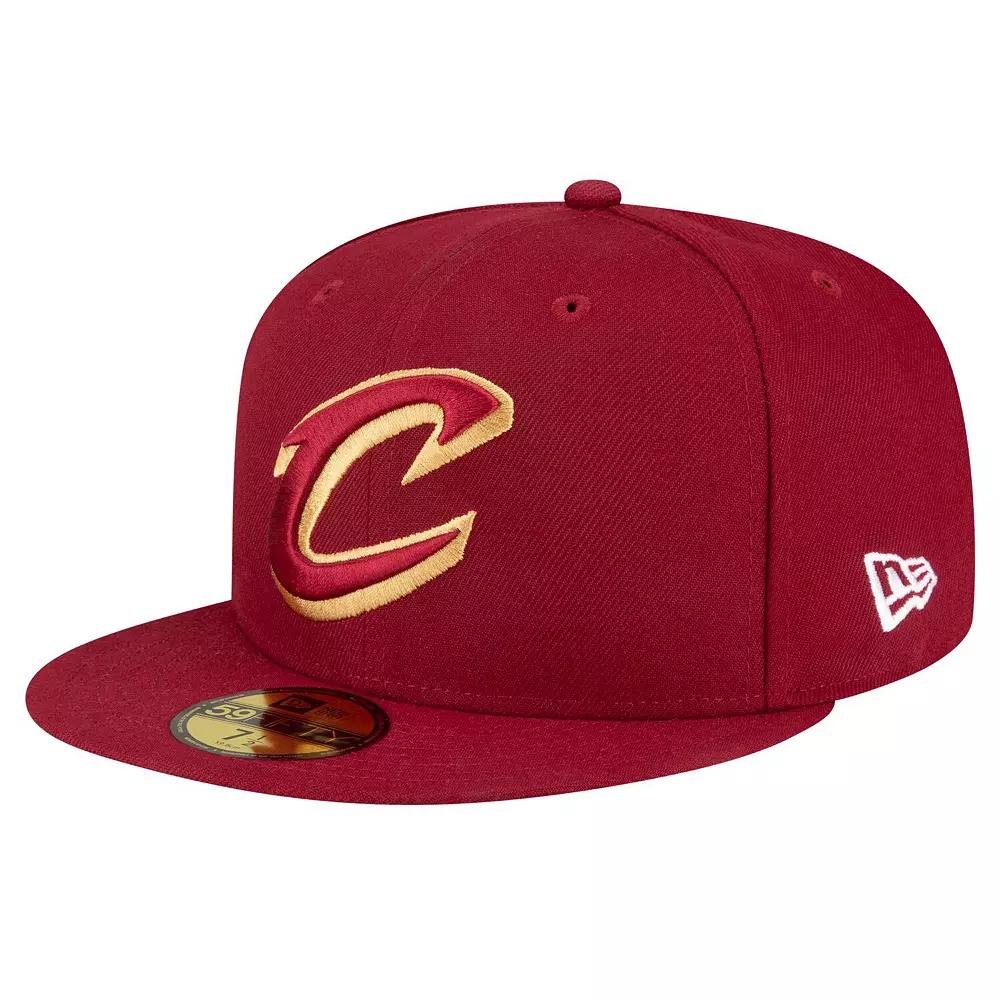 Men's New Era Wine Cleveland Cavaliers 59FIFTY Fitted Hat,  Product Image