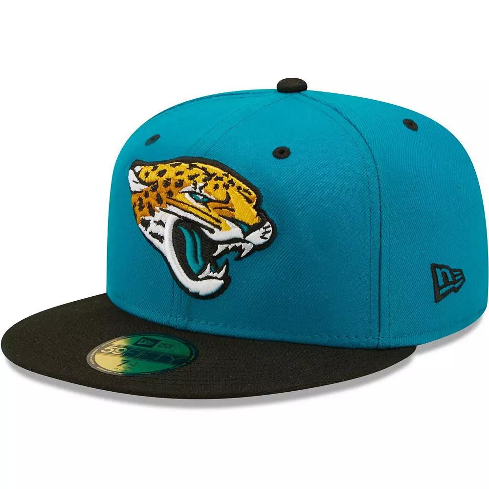 Men's New Era Teal/Black Jacksonville Jaguars Flipside 2Tone 59FIFTY Fitted Hat,  Product Image