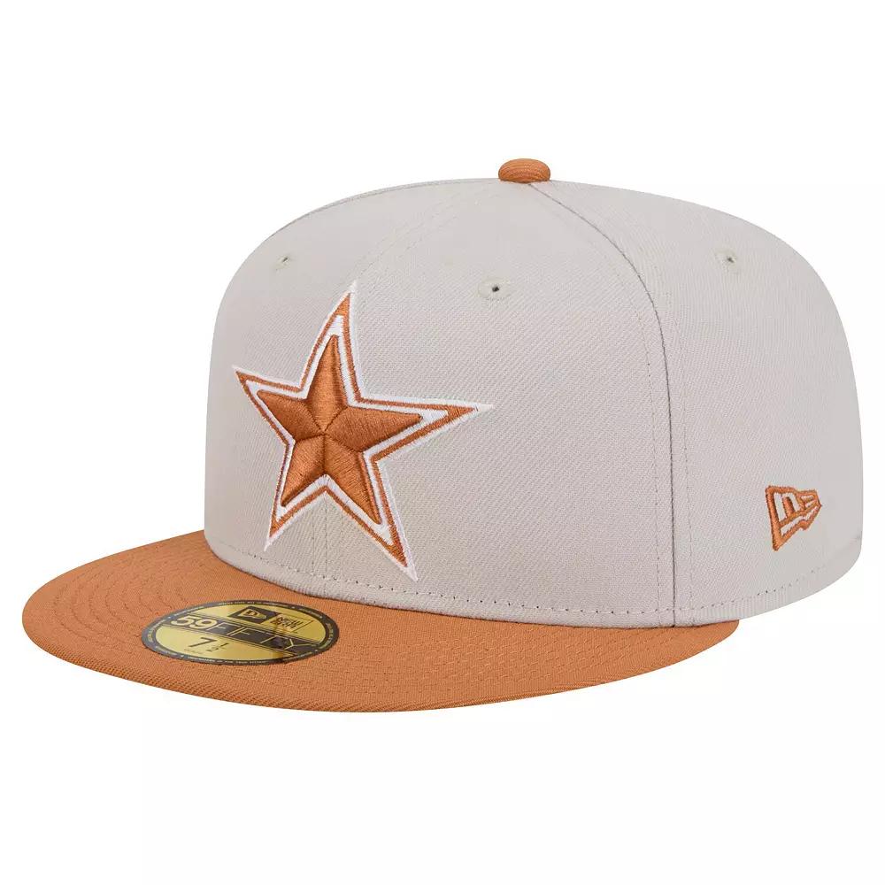 Men's New Era Stone/Brown Dallas Cowboys Two-Tone Color Pack 59FIFTY Fitted Hat,  Product Image