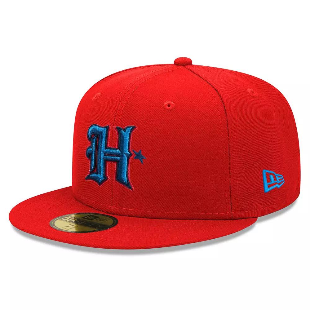 Men's New Era Red Houston Texans Omaha 59FIFTY Fitted Hat,  Product Image