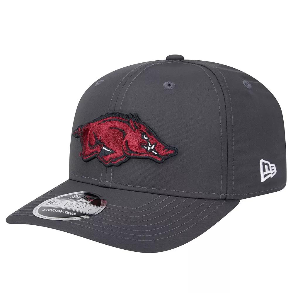Men's New Era Charcoal Arkansas Razorbacks 9SEVENTY Stretch-Snap Hat Product Image