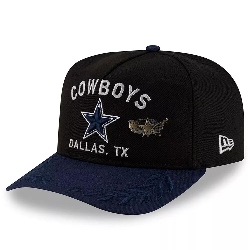Men's New Era Black/Navy Dallas Cowboys 2025 NFL Draft On Stage A-Frame 59FIFTY Fitted Hat, Size: 7 Product Image