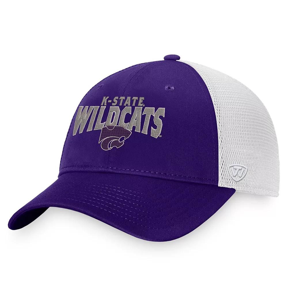 Men's Top of the World Purple/White Kansas State Wildcats Breakout Trucker Snapback Hat Product Image