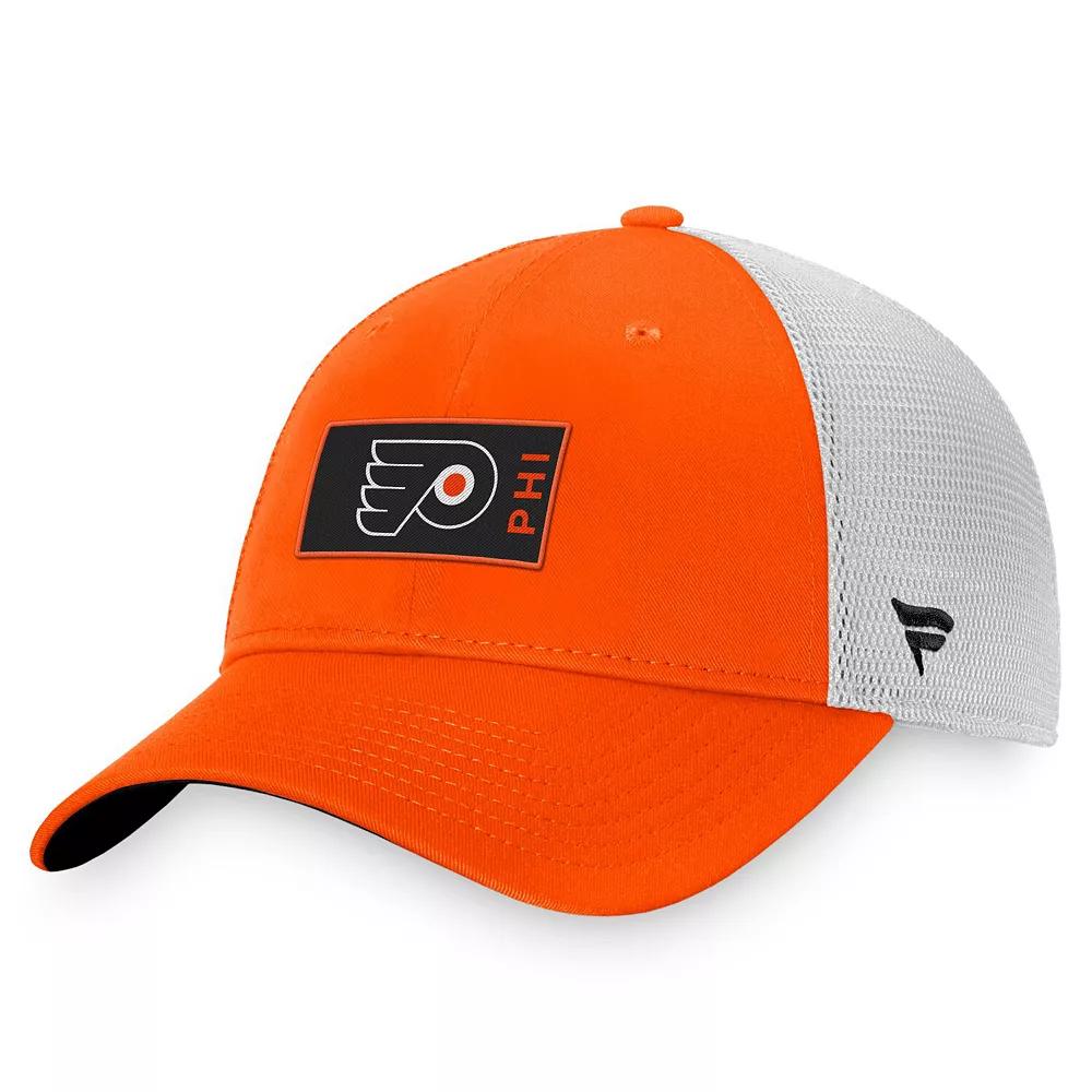 Men's Fanatics Branded Orange Philadelphia Flyers Authentic Pro Rink Trucker Snapback Hat, Fly Orange Product Image