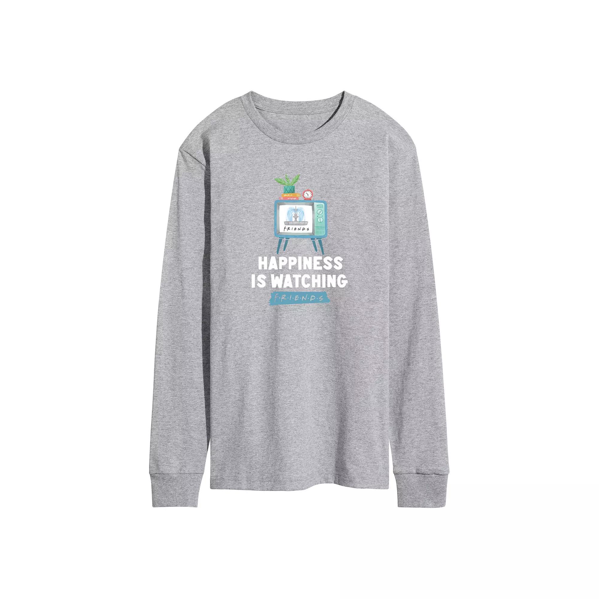 Men's Friends Happiness Watching Friends Long Sleeve Graphic Tee,  Product Image