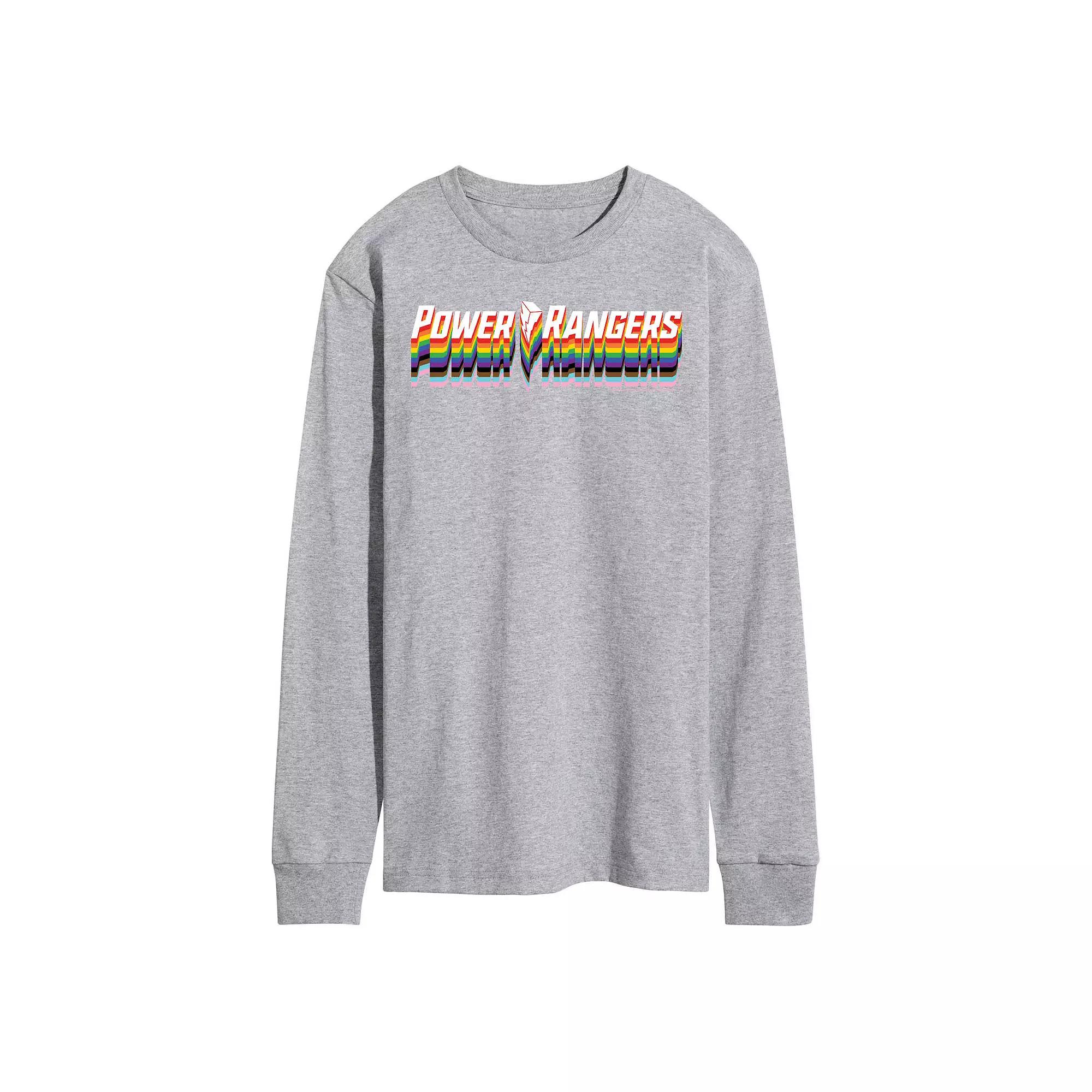 Men's Power Rangers Pride Logo Long Sleeve Graphic Tee,  Product Image