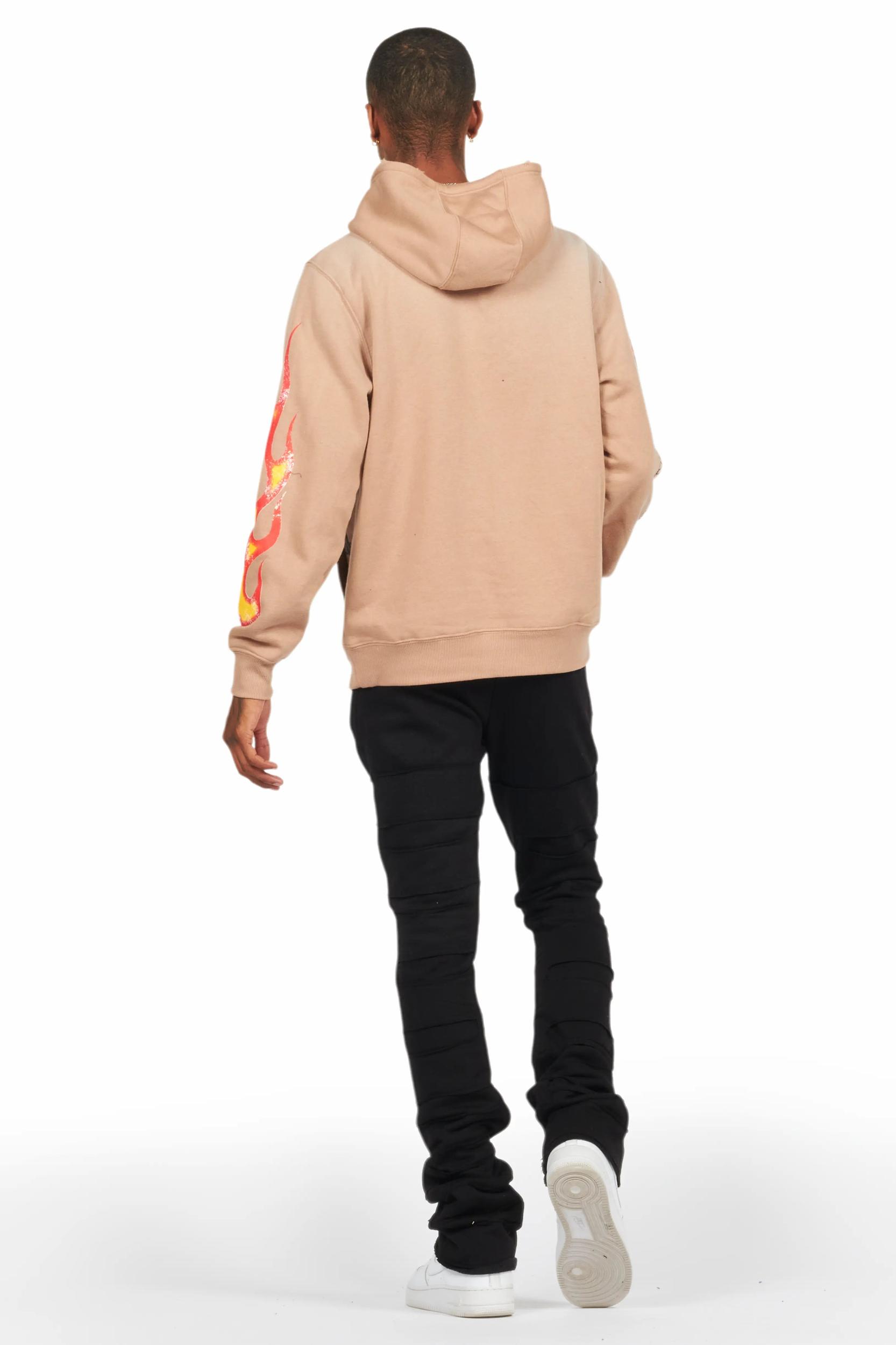 Emilio Black Stacked Flare Track Pant Male Product Image