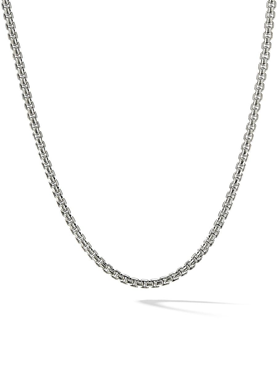 Womens Medium Box Chain Necklace with an Accent of 14K Yellow Gold/3.6MM Product Image