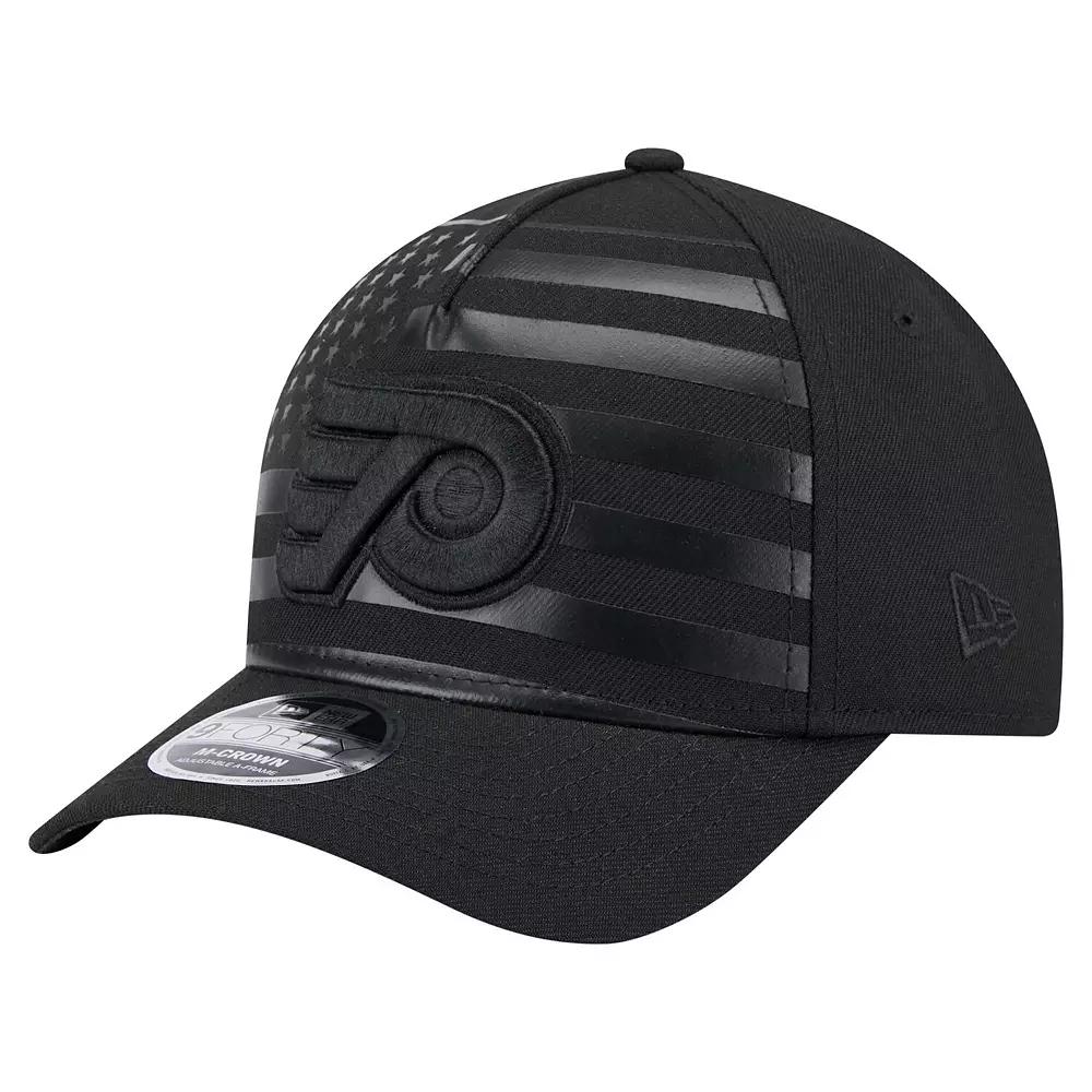 Men's New Era  Black Philadelphia Flyers Game Day Stealth Flag 9FORTY A-Frame Adjustable Hat, Fly Black Product Image