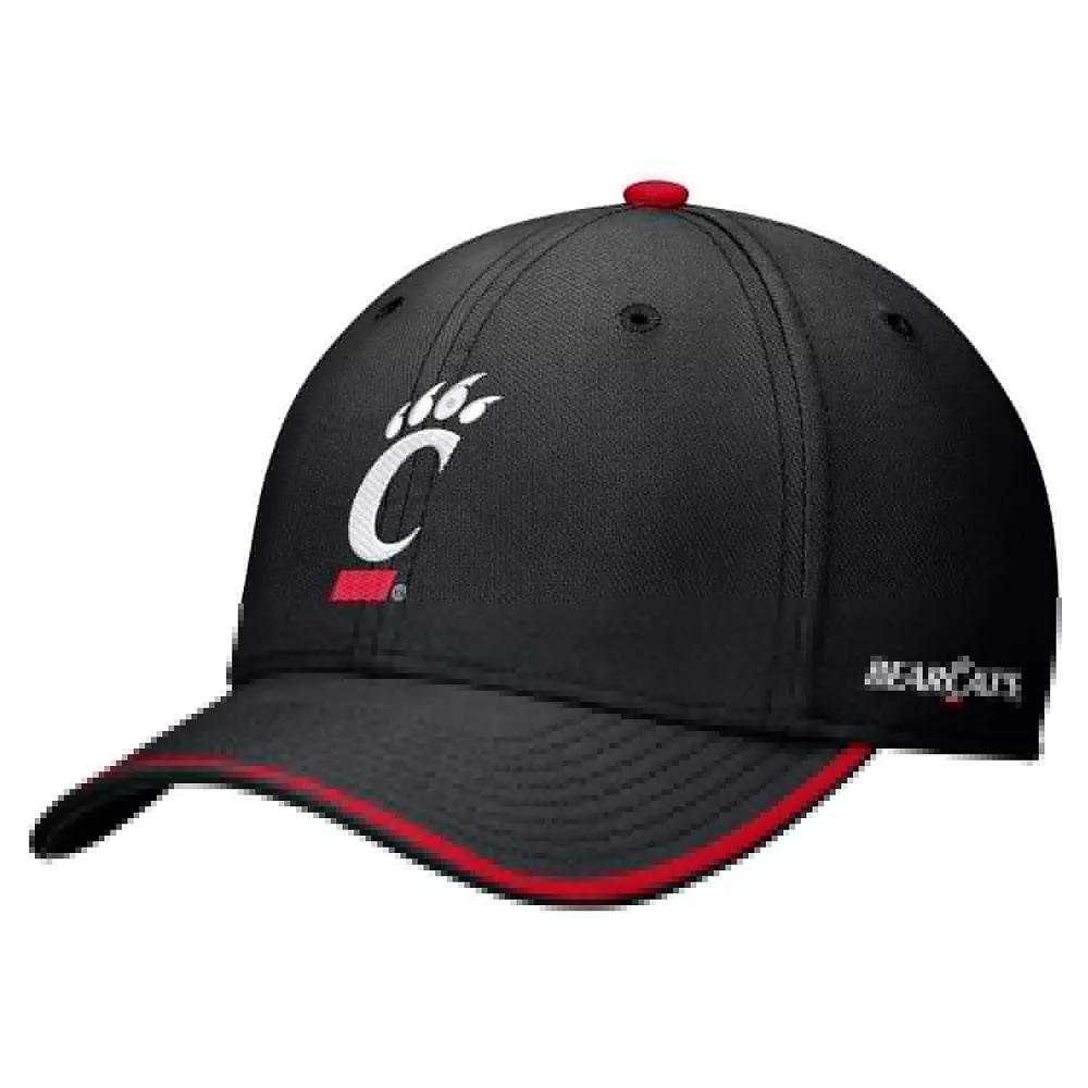 Men's Nike Black Cincinnati Bearcats Rise Performance Flex Hat, Size: Small/Medium Product Image
