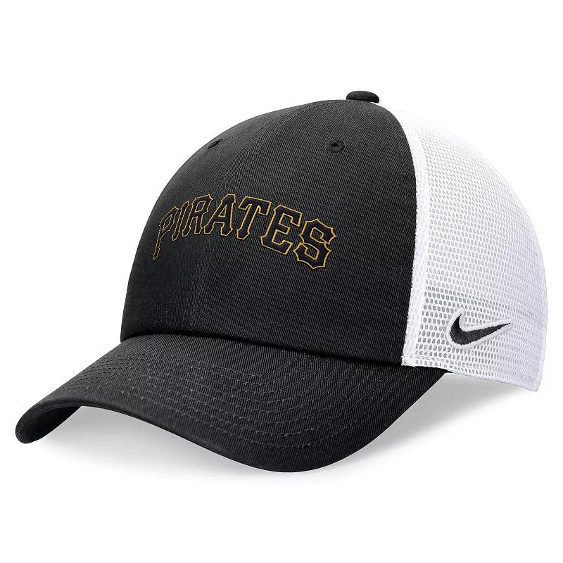 Mens Nike Pittsburgh Pirates Evergreen Wordmark Trucker Adjustable Hat Product Image