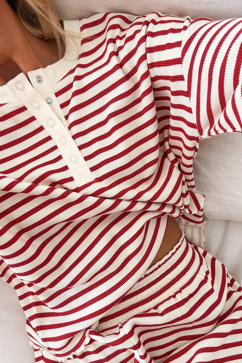 Candy Cane Waffle Sleep Set Product Image