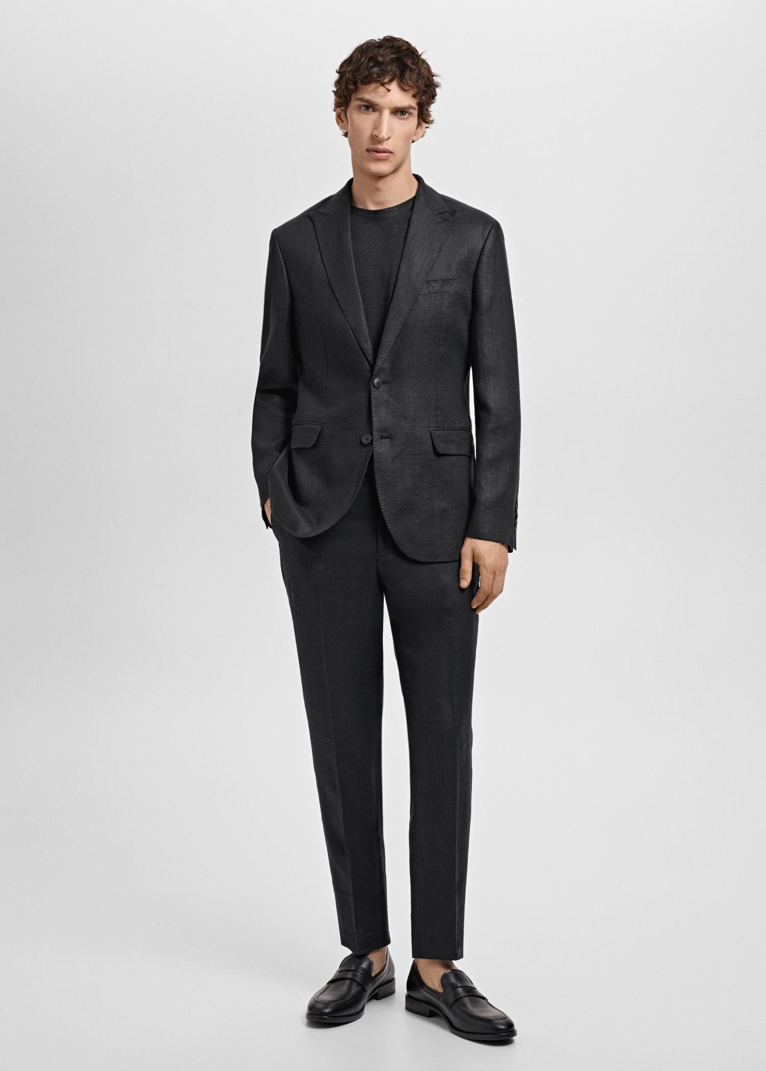 Amalfi 100% linen slim-fit suit pants - Men | MANGO USA Product Image