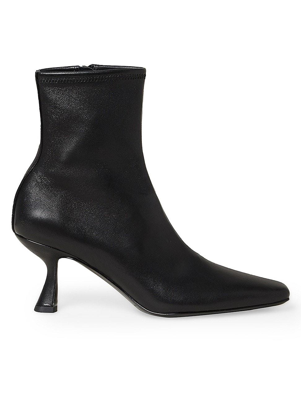 Womens Thandy Curved Heel Leather Booties Product Image