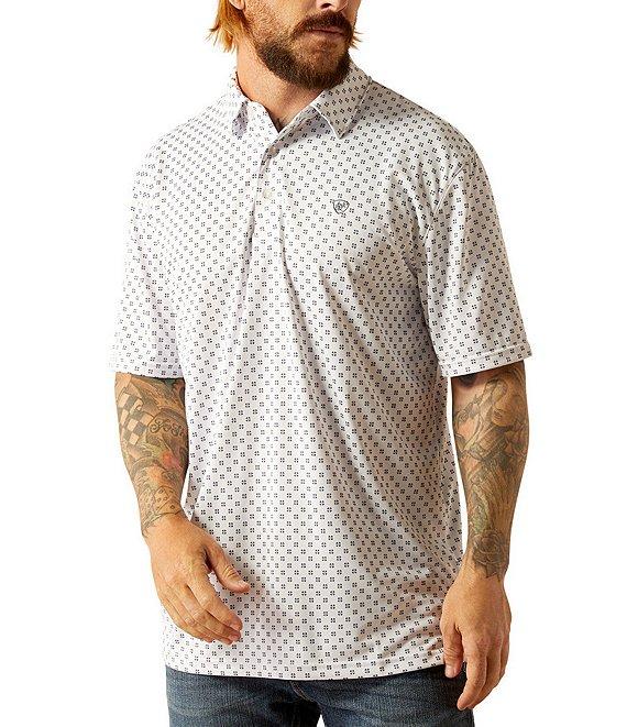 Ariat Allover Printed Short Sleeve Polo Shirt Product Image
