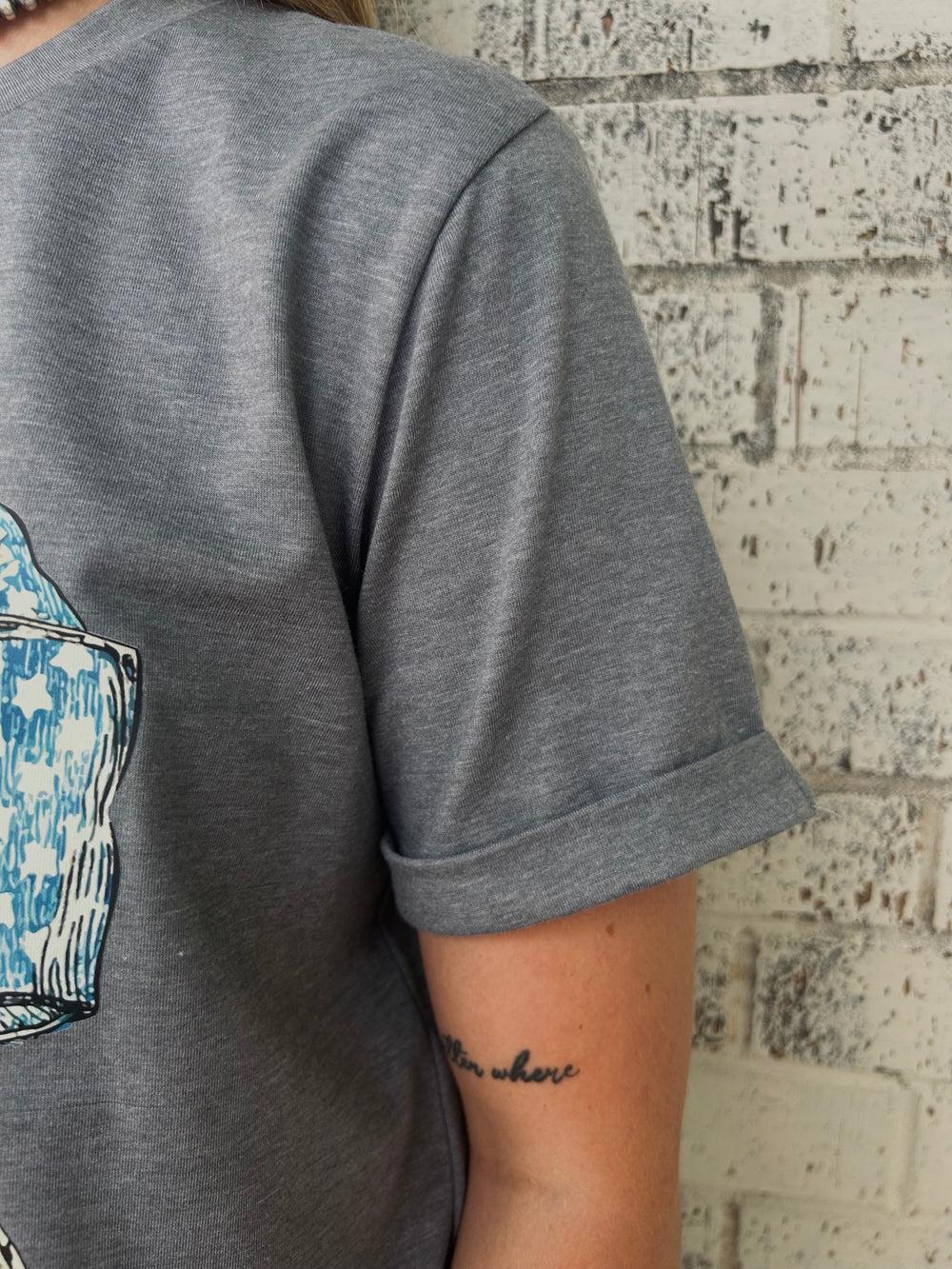 US Flag Bow Graphic Tee Product Image