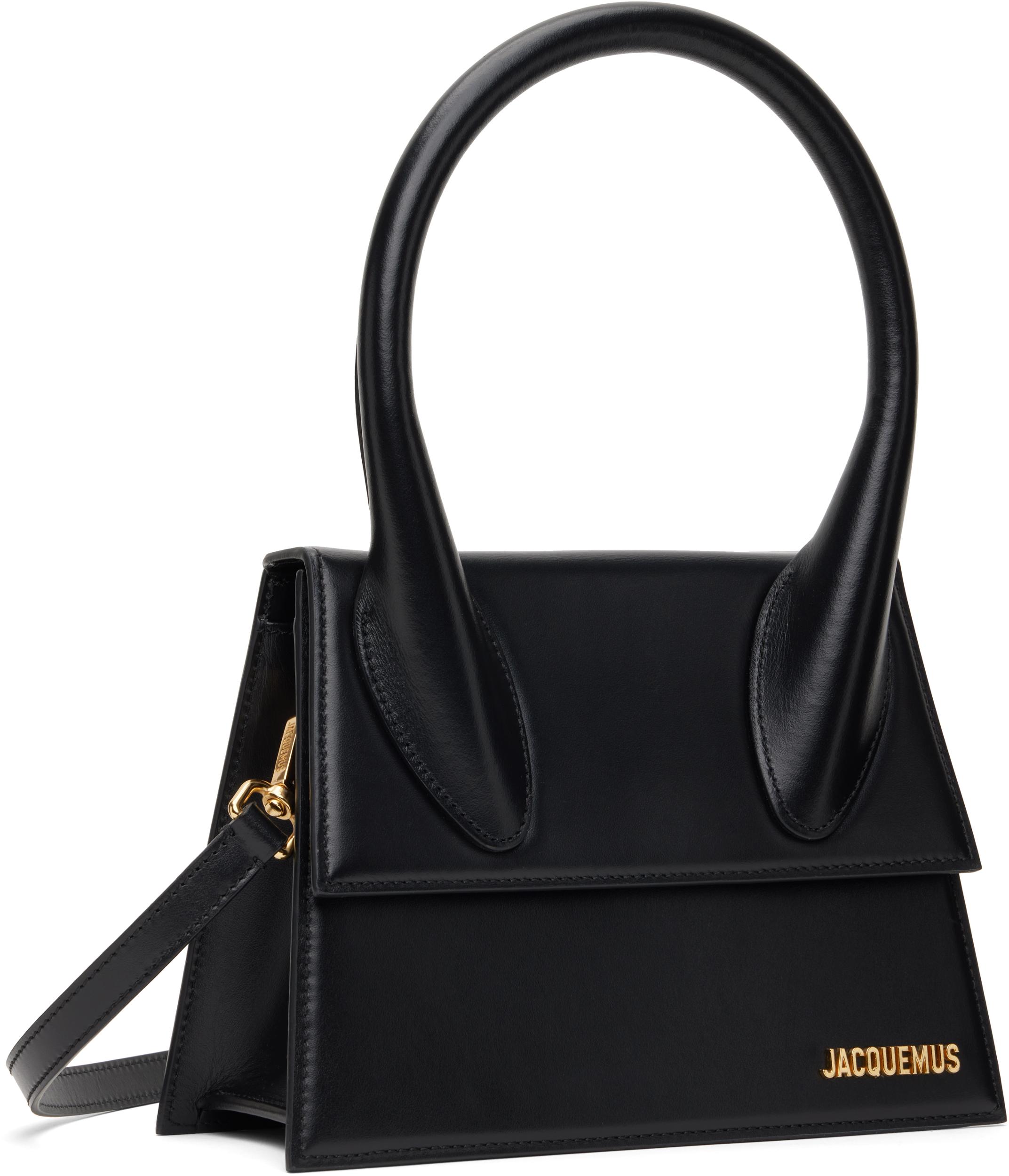 JACQUEMUS Small Handle And Removable Shoulder Strap In Black Product Image