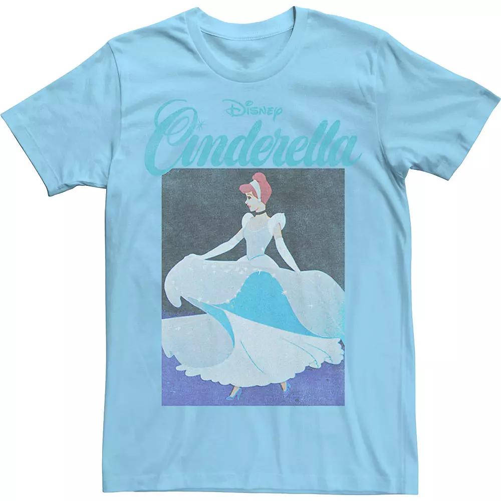 Disney's Cinderella Men's 70th Anniversary Cinderella Dancing Poster Tee, Size: Large, Light Blue Product Image