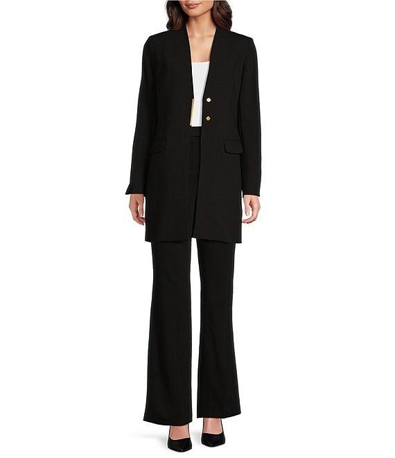 Donna Karan Knit Mid Rise Bootcut Pants Product Image