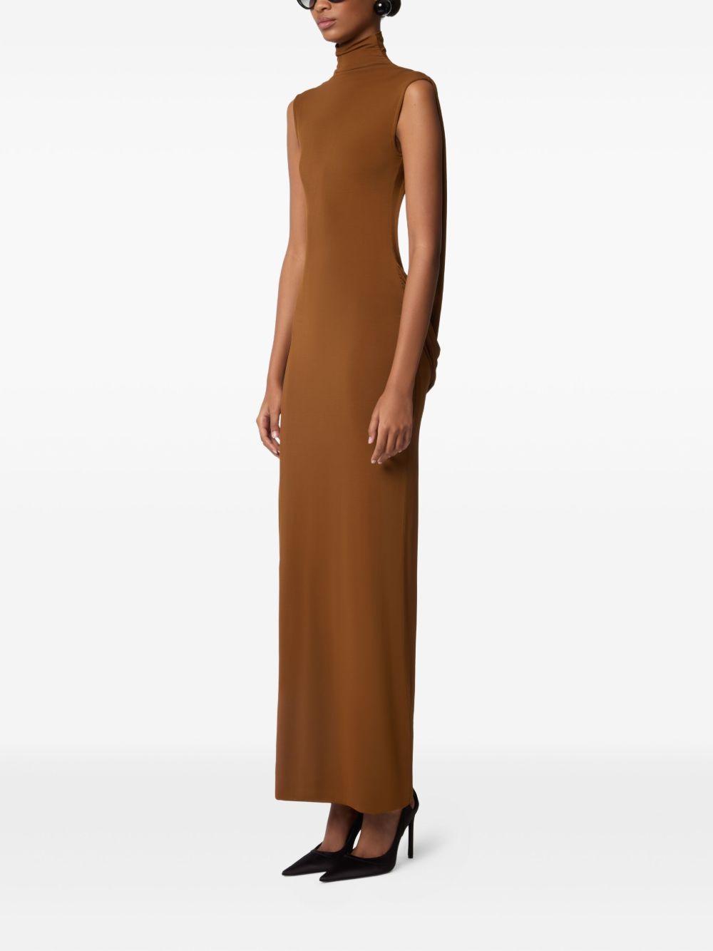 draped turtleneck maxi dress Product Image