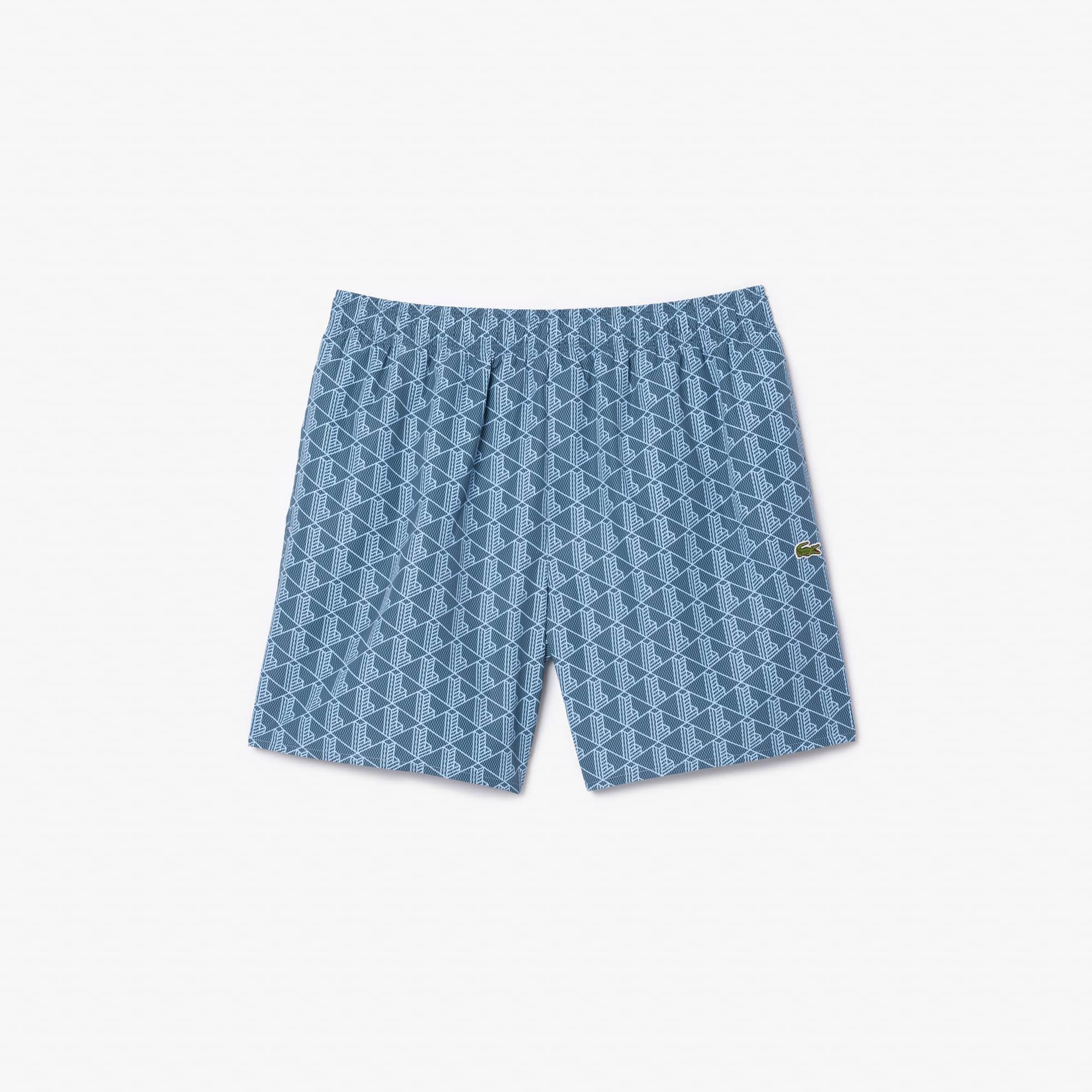 Mid Length Monogram Print Swim Trunks Product Image