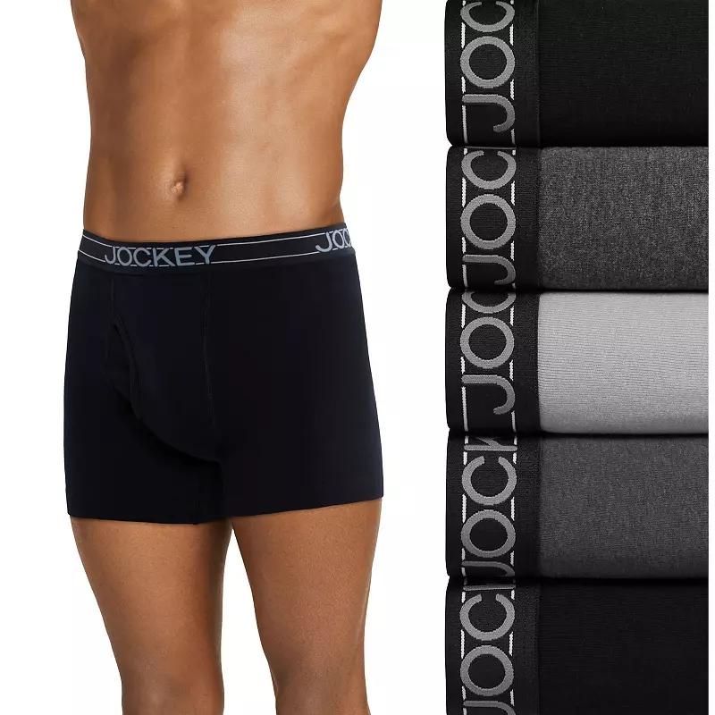 Men's Jockey® 4+1 Bonus Pack Cotton Blend 5" Boxer Briefs,  Product Image