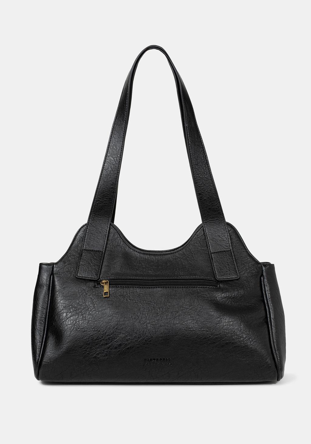 Rosamoth Buckle Shoulder Bag - Black Product Image
