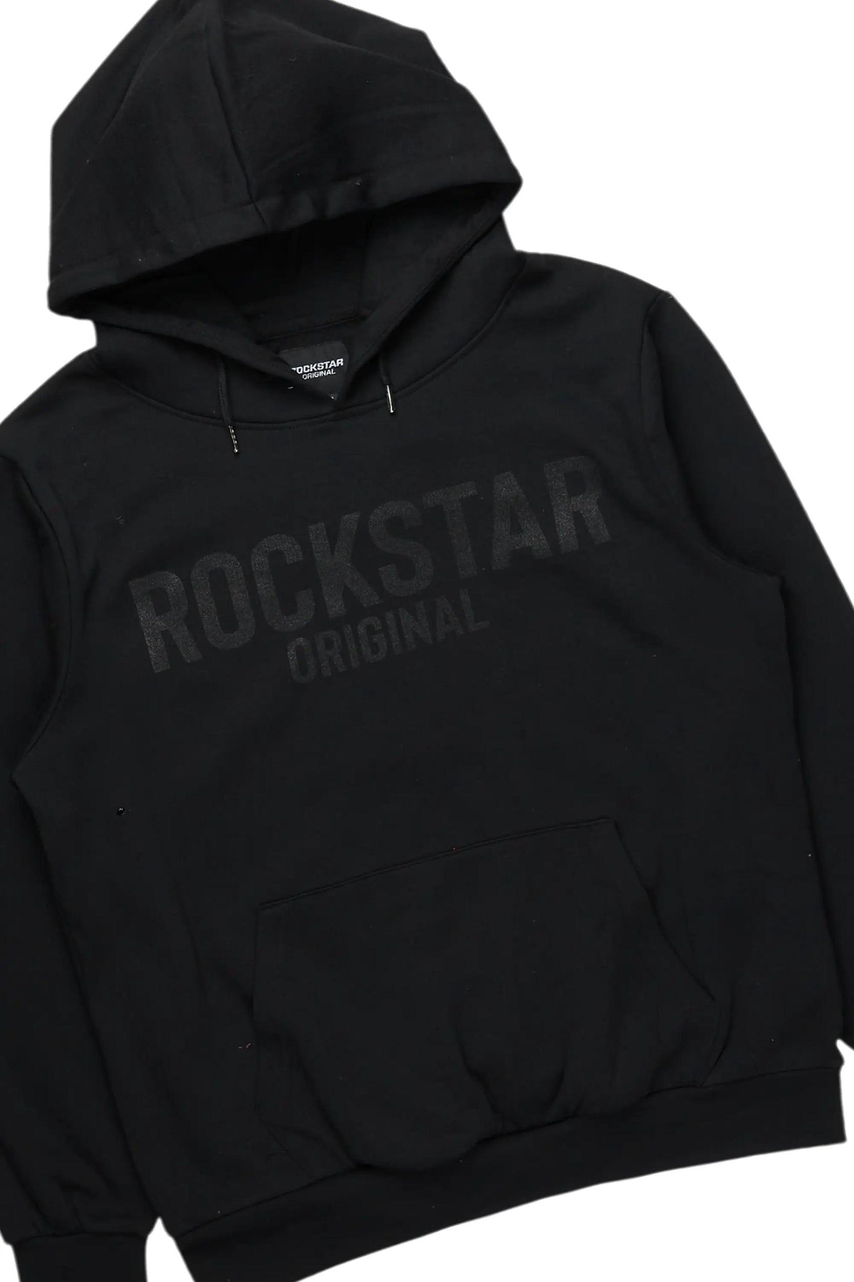 Sana Black Hoodie/Baggy Track Pant Set Male Product Image