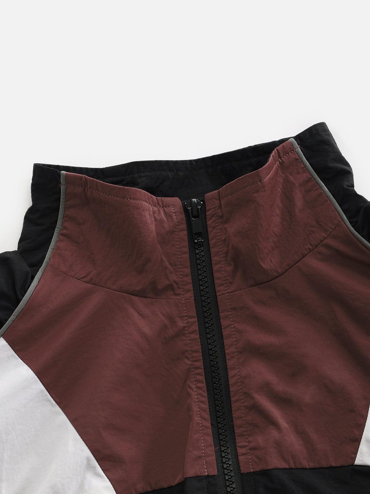 Aelfric Eden Patchwork Wrinkle Cropped Jacket Female Product Image