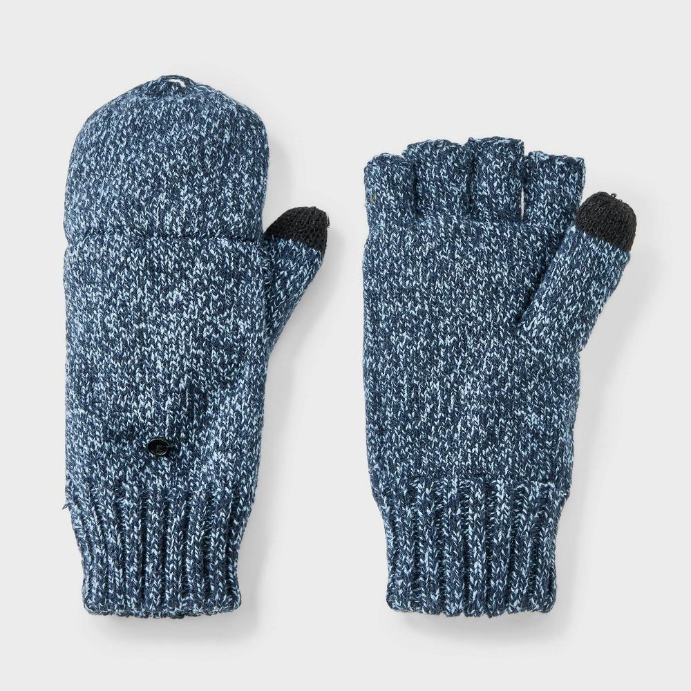 Men's Covertible with Fleece Flip Top Mittens - Goodfellow & Co™ Blue One Size Fits Most Product Image