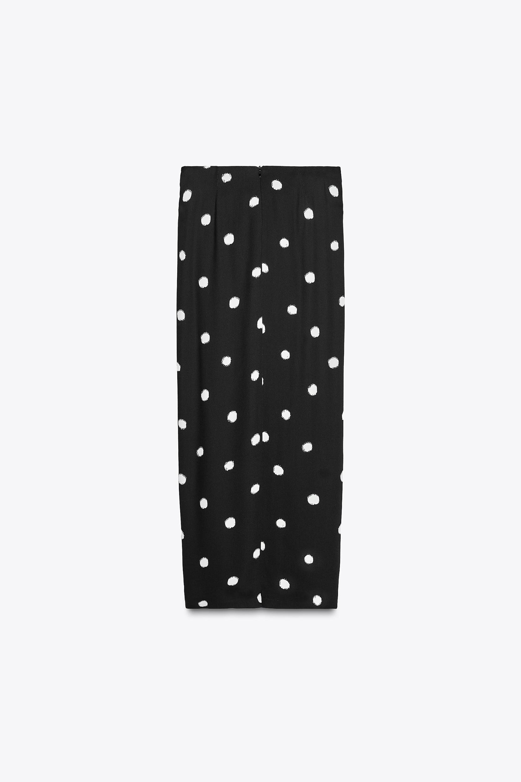 ZW COLLECTION POLKA DOT MIDI SKIRT Product Image