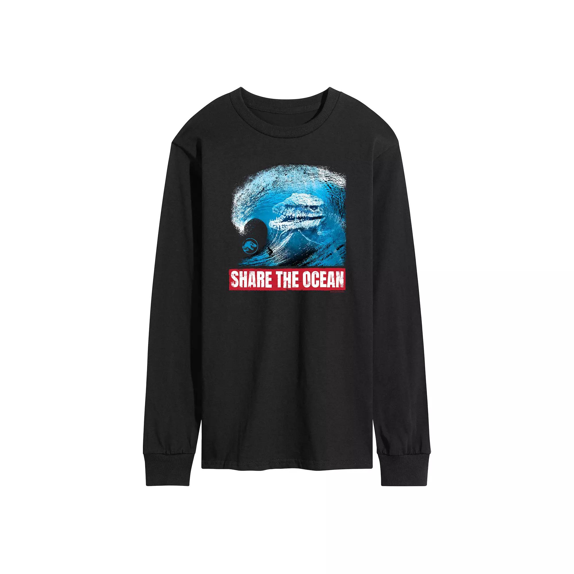 Men's Jurassic World Share The Ocean Long Sleeve,  Product Image