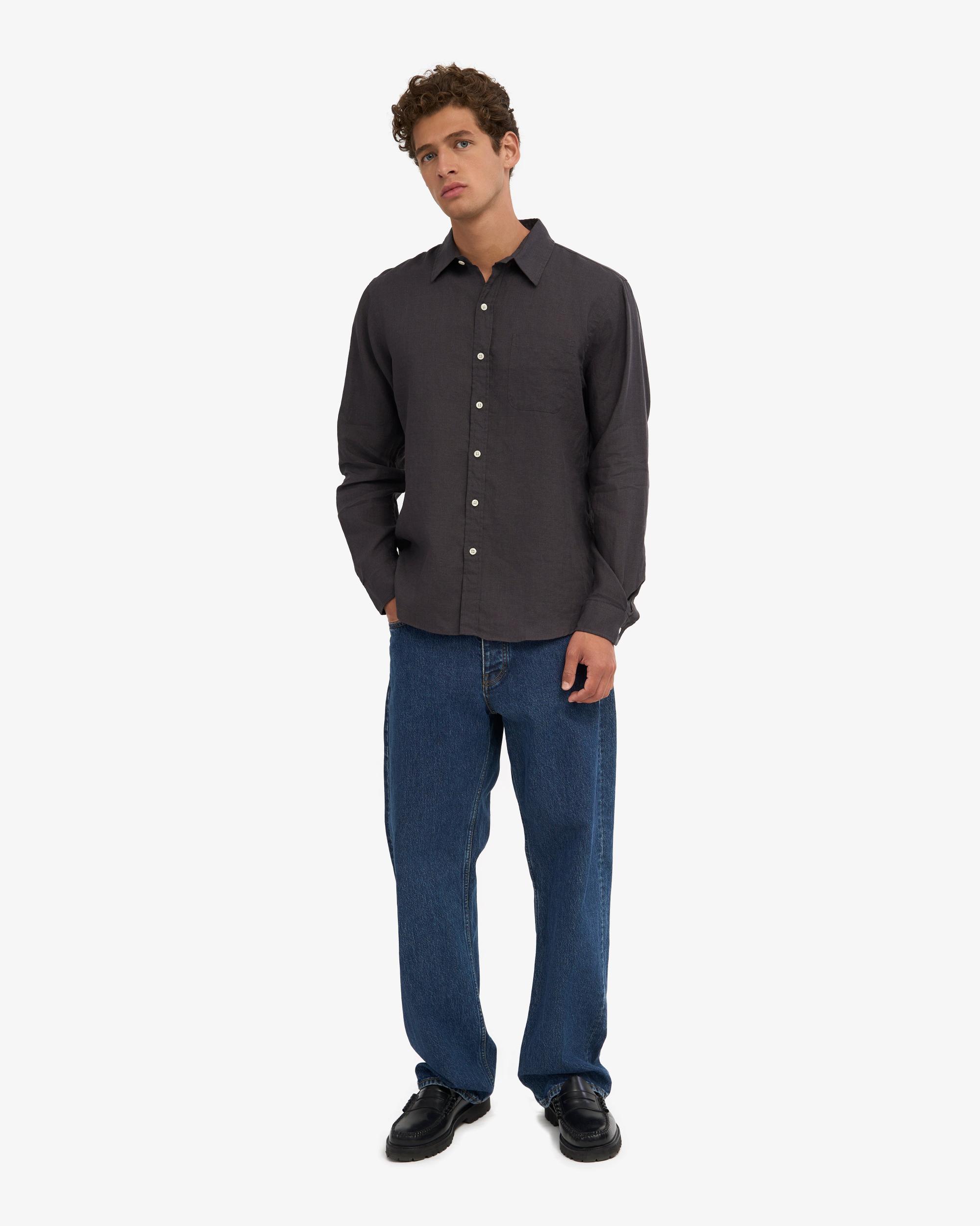 Linen Shirt - Lava Grey Product Image