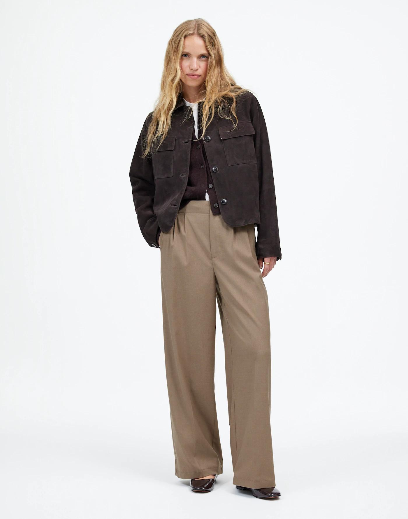The Tall Harlow Wide-Leg Trouser in Brushed Twill Product Image