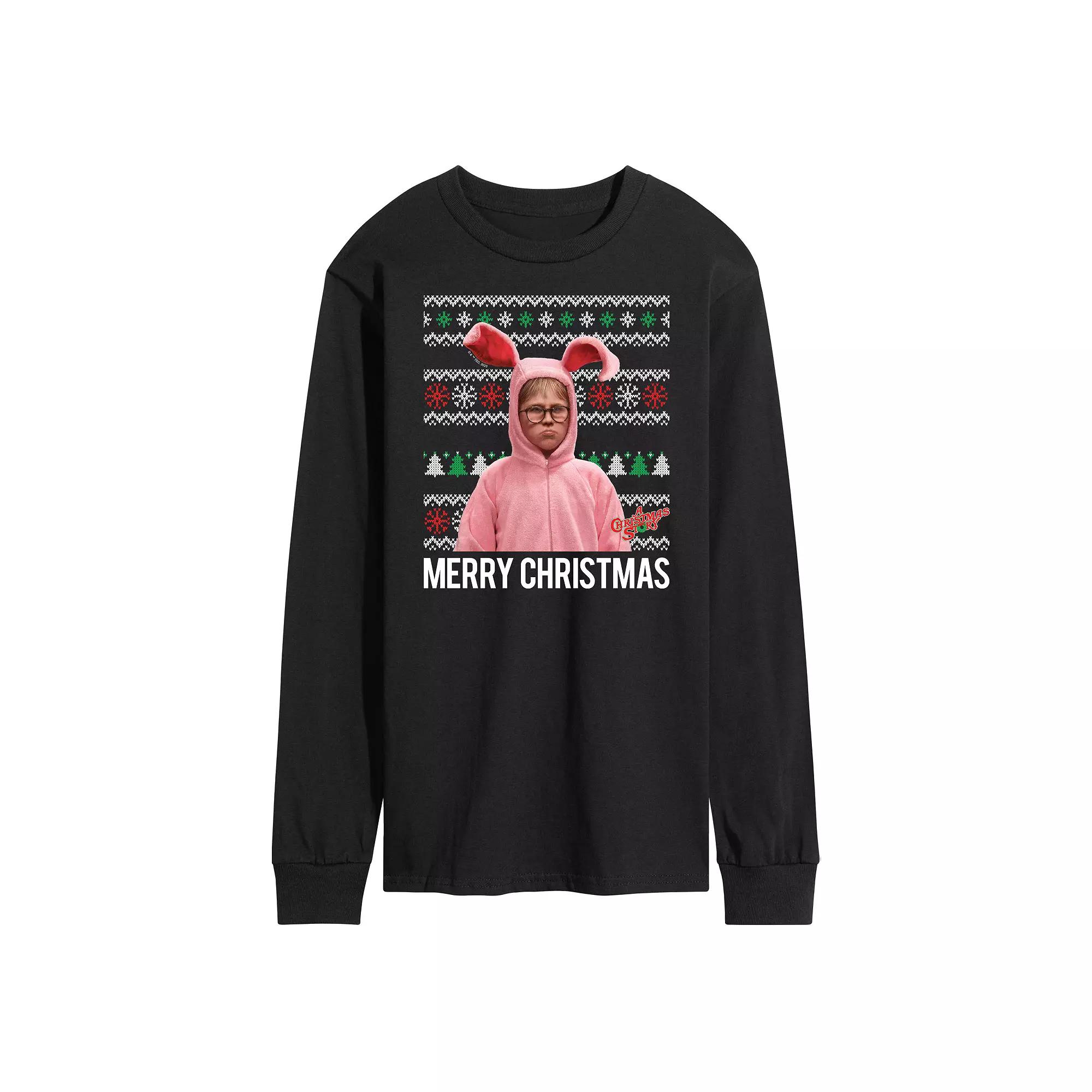 Men's A Christmas Story Merry Christmas Long Sleeve Graphic Tee,  Product Image